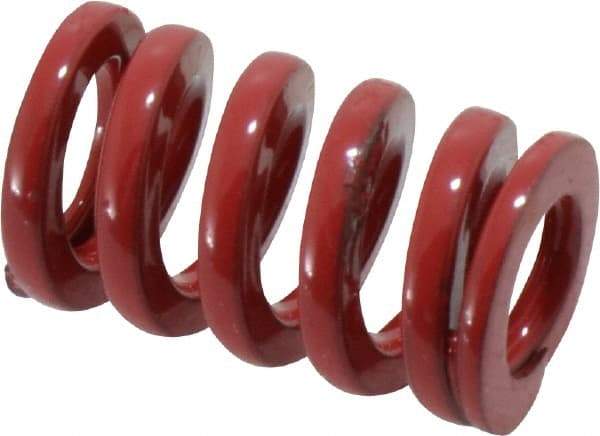 Dayton Lamina - 5/8" Hole Diam, 11/32" Rod Diam, 1" Free Length, Red Die Spring - 43.1 Lb Max Deflection, 0.3" Max Deflection, Heavy Duty, Chromium Vanadium Steel - All Tool & Supply