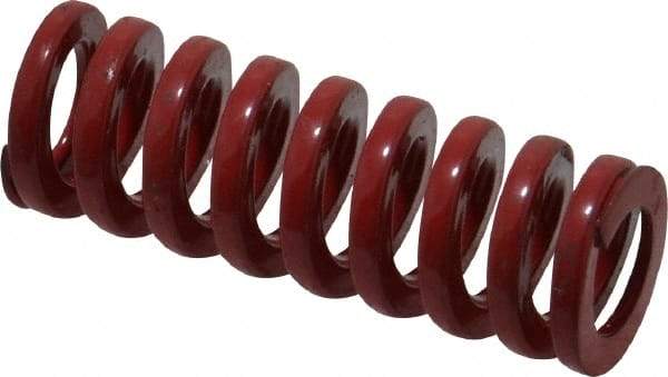 Dayton Lamina - 5/8" Hole Diam, 11/32" Rod Diam, 1-3/4" Free Length, Red Die Spring - 24.7 Lb Max Deflection, 0.52" Max Deflection, Heavy Duty, Chromium Vanadium Steel - All Tool & Supply