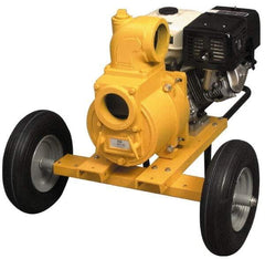 American Machine & Tool - 13.0 HP, 3,600 RPM, 4 Port Size, 2 Solids Handling, Honda OHV, Self Priming Engine Pump - Aluminum, 6.9 Quart Tank Size, Buna-N and Silicon Carbide Shaft Seal, Stainless Steel Shaft Sleeve - All Tool & Supply