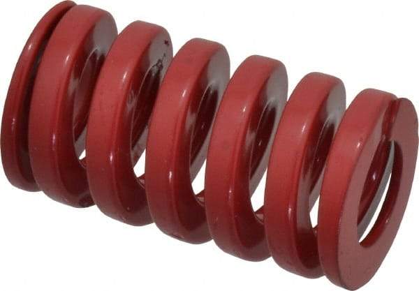 Dayton Lamina - 1" Hole Diam, 1/2" Rod Diam, 1-3/4" Free Length, Red Die Spring - 109 Lb Max Deflection, 0.52" Max Deflection, Heavy Duty, Chromium Vanadium Steel - All Tool & Supply