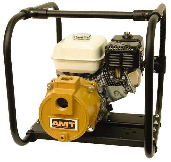 American Machine & Tool - 5.5 HP, 3,600 RPM, 1-1/2 Port Size, Honda, Self Priming Engine Pump - Cast Iron, 3 Quart Tank Size, Buna-N Shaft Seal, Stainless Steel Shaft Sleeve - All Tool & Supply