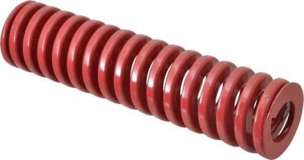 Dayton Lamina - 2" Hole Diam, 1" Rod Diam, 8" Free Length, Red Die Spring - 65.3 Lb Max Deflection, 2.4" Max Deflection, Heavy Duty, Chromium Vanadium Steel - All Tool & Supply