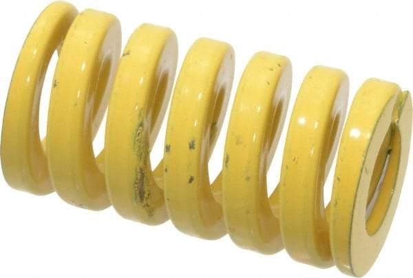 Dayton Lamina - 1" Hole Diam, 1/2" Rod Diam, 1-3/4" Free Length, Yellow Die Spring - 132 Lb Max Deflection, 0.43" Max Deflection, Extra Heavy Duty, Chromium Vanadium Steel - All Tool & Supply