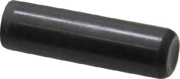 Holo-Krome - 3/8" Diam x 1-1/4" Pin Length Grade 8 Alloy Steel Standard Dowel Pin - Black Luster Finish, C 47-58 & C 60 (Surface) Hardness, 1 Beveled & 1 Rounded End - All Tool & Supply