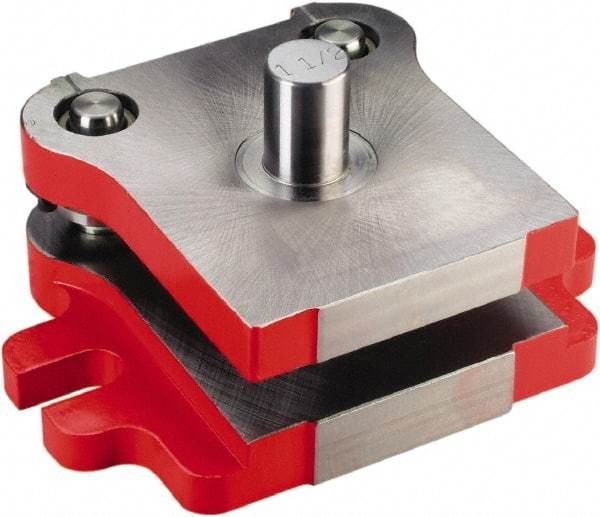 Anchor Danly - 5" Guide Post Length, 1-1/2" Die Holder Thickness, 8-5/8" Radius, Back Post Steel Die Set - 11-1/4" Overall Width x 6-5/16" Overall Depth - All Tool & Supply