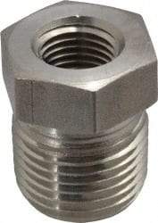 Made in USA - 1-1/4 x 3/8" Grade 316 Stainless Steel Pipe Hex Bushing - MNPT x FNPT End Connections, 3,000 psi - All Tool & Supply