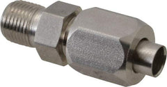 Made in USA - 1-1/4" Tube OD, 37° Stainless Steel Flared Tube Male Connector - 1-11-1/2 NPTF, Flare x MNPTF Ends - All Tool & Supply