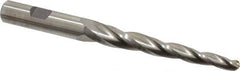 Made in USA - 2° Taper Angle per Side, 1/4" Small End Diam, 3-1/4" LOC, High Speed Steel 3 Flute Tapered Ball End Mill - 5-1/2" OAL, 1/2" Shank Diam - All Tool & Supply