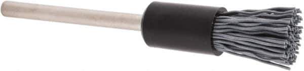 Weiler - 500 Grit, 5/16" Brush Diam, Crimped, End Brush - Super Fine Grade, 1/8" Diam Shank, 25,000 Max RPM - All Tool & Supply