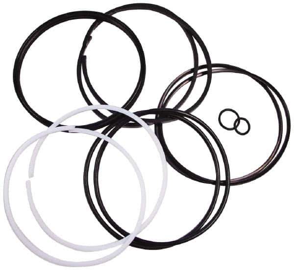 Parker - Buna Nitrile Accumulator Seal Kit - Includes V O-Ring Piston Seal, V O-Ring Backups, PTFE Glide Rings, O-Ring, O-Ring Backup, Gas Valve O-Ring, Use with 4 Inch Bore Piston Accumulator - All Tool & Supply