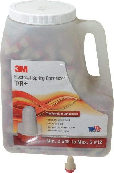 3M - 2, 18 to 5, 12 AWG, 600 Volt, Flame Retardant, Wing Twist on Wire Connector - Red & Tan, 221°F - All Tool & Supply