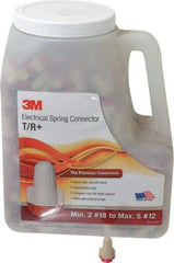 3M - 2, 18 to 5, 12 AWG, 600 Volt, Flame Retardant, Wing Twist on Wire Connector - Red & Tan, 221°F - All Tool & Supply