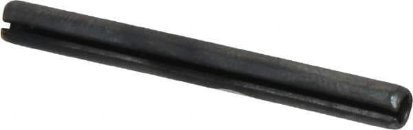 Made in USA - 5/32" Diam x 1-1/2" Long Slotted Spring Pin - Grade 1070-1090 Alloy Steel, Black Oxide Finish - All Tool & Supply