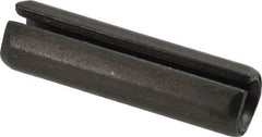 Made in USA - 3/8" Diam x 1-3/8" Long Slotted Spring Pin - Grade 1070-1090 Alloy Steel, Black Oxide Finish - All Tool & Supply