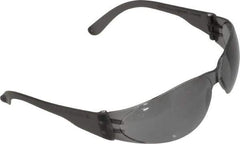 MCR Safety - Gray Lenses, Framed Safety Glasses - Scratch Resistant, Smoke Polycarbonate Frame, Size Universal, Wrap Around - All Tool & Supply