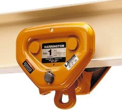 Harrington Hoist - 2 Ton Capacity Plain Trolley - 2-9/32" to 4" Flange Width, 21.703" Min Radius - All Tool & Supply