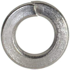 Value Collection - #5, 0.031" Thick Split Lock Washer - 18-8 Stainless Steel, Uncoated, 0.127" Min ID, 0.133" Max ID, 0.236" Max OD - All Tool & Supply