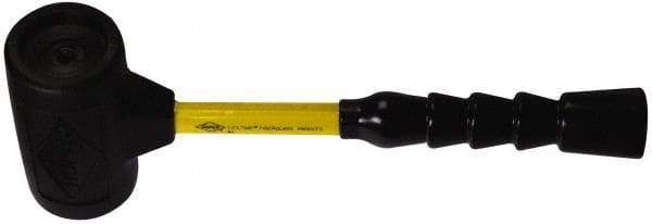 NUPLA - 6 Lb Head 3" Face Tough Polymer Nonmarring Hammer without Faces - 15-1/2" OAL, Fiberglass Handle - All Tool & Supply