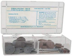 Cratex - 49 Piece Rubberized Small Wheel & Abrasive Point Set - Includes 4 Mandrels, 3 Points & 42 Wheels - All Tool & Supply