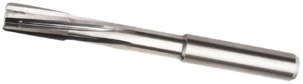 Kennametal - 5mm Carbide-Tipped 4 Flute Chucking Reamer - Helical Flute, 6mm Straight Shank, 12mm Flute Length, 74mm OAL - All Tool & Supply