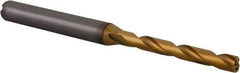 Kennametal - 4mm 140° Solid Carbide Jobber Drill - Multilayer TiAlN Finish, Right Hand Cut, Spiral Flute, Straight Shank, 74mm OAL, Standard Point - All Tool & Supply