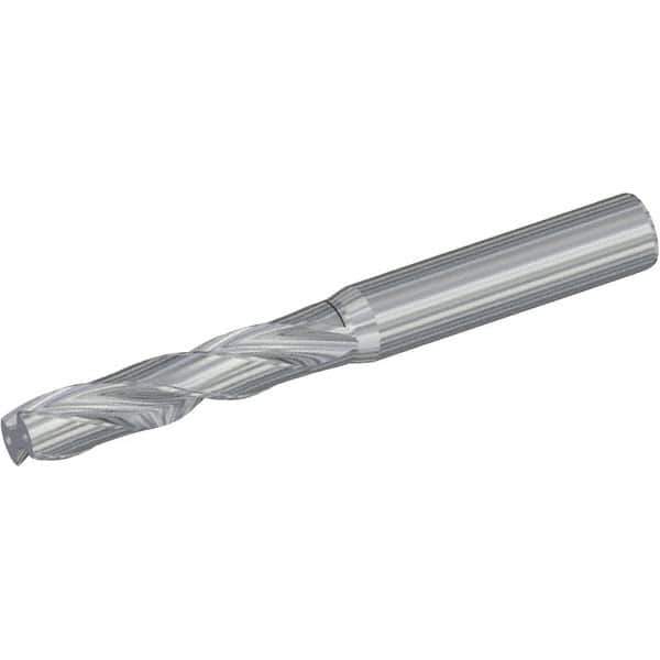 Kennametal - 17mm 180° Spiral Flute Solid Carbide Screw Machine Drill Bit - Multilayer TiAlN Finish, Right Hand Cut, 73mm Flute Length, 123mm OAL, Flat-Bottom Point, Straight Shank, Through Coolant - All Tool & Supply