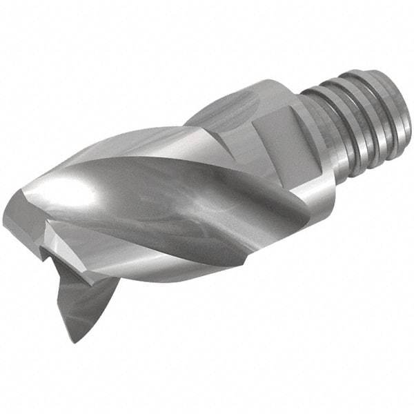 Iscar - MM EA Grade IC08 Carbide T-Slot Milling Tip Insert - Uncoated, 3 Flutes, 24.99mm Cutting Diam, 19mm Depth of Cut, 37.01mm Extension, 0.02" Cnr Rad, 40° Helix - All Tool & Supply