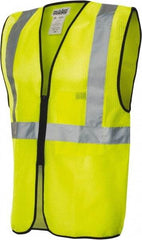 PRO-SAFE - Size 2X/3XL High Visibility Yellow Mesh General Purpose Vest - 58" Chest, ANSI 107-2010, Zipper Closure, 1 Pocket, Polyester - All Tool & Supply