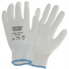 North - Size M, ANSI Cut Lvl 2, Cut Resistant Gloves - Palm, Fingers & Knuckles Coated, White, Paired - All Tool & Supply