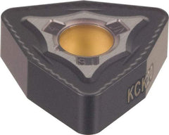 Kennametal - WNMG433 UN Grade KCK20 Carbide Turning Insert - TiCN/Al2O3 Finish, 80° Trigon, 1/2" Inscr Circle, 3/16" Thick, 3/64" Corner Radius - All Tool & Supply