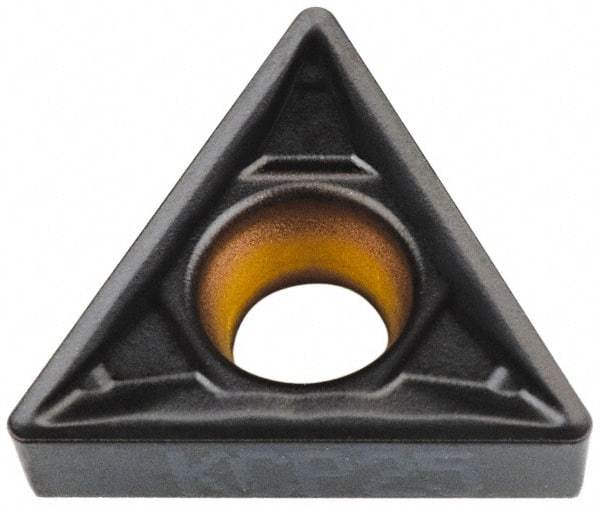 Kennametal - TCMT21.51 FP Grade KCP25 Carbide Turning Insert - TiCN/Al2O3 Finish, 60° Triangle, 1/4" Inscr Circle, 3/32" Thick, 1/64" Corner Radius - All Tool & Supply