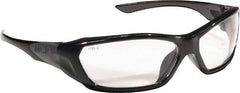 MCR Safety - Clear Lenses, Framed Safety Glasses - Scratch Resistant, Black Polycarbonate Frame, Size Universal, Wrap Around - All Tool & Supply