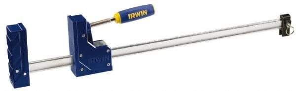 Irwin - 48" Capacity, 3-3/4" Throat Depth Bar Clamp - 1,150 Lb Clamping Pressure, 55" Max Spread - All Tool & Supply