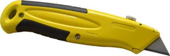 PHC - Retractable Utility Knife - 2-1/4" Blade, Yellow Zinc Handle, 5 Blades Included - All Tool & Supply