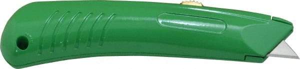 PHC - Retractable Utility Knife - 2-1/4" Blade, Green Zinc Handle, 1 Blade Included - All Tool & Supply