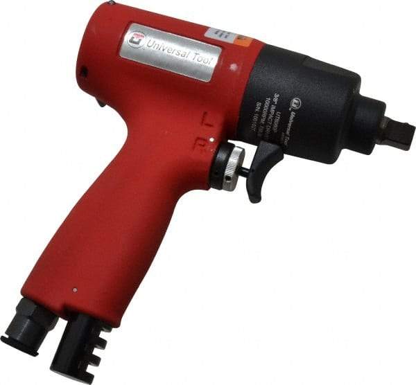 Universal Tool - 3/8" Drive, 10,000 RPM, 10 to 75 Ft/Lb Torque Impact Wrench - Pistol Grip Handle, 1,700 IPM, 5 CFM, 90 psi, 1/4" NPT Inlet - All Tool & Supply