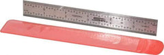 SPI - 6" Long, 1/64, 1/32, 1/16, 1/8" Graduation, Rigid Steel Rule - 4R Graduation Style, 3/4" Wide, Silver - All Tool & Supply