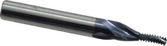 Accupro - #8-32 UNC, 0.115" Cutting Diam, 3 Flutes, Solid Carbide Helical Flute Thread Mill - Internal Thread, 5/16" LOC, 2" OAL, 1/4" Shank Diam - All Tool & Supply