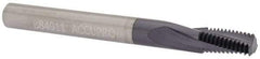 Accupro - NPT, 0.245" Cutting Diam, 3 Flute, Solid Carbide Helical Flute Thread Mill - Internal Thread, 7/16" LOC, 2-1/2" OAL, 1/4" Shank Diam - Exact Industrial Supply