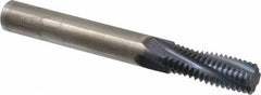 Accupro - M16x2.00 Metric Coarse, 0.4701" Cutting Diam, 4 Flute, Solid Carbide Helical Flute Thread Mill - Internal Thread, 32mm LOC, 100mm OAL, 12mm Shank Diam - All Tool & Supply