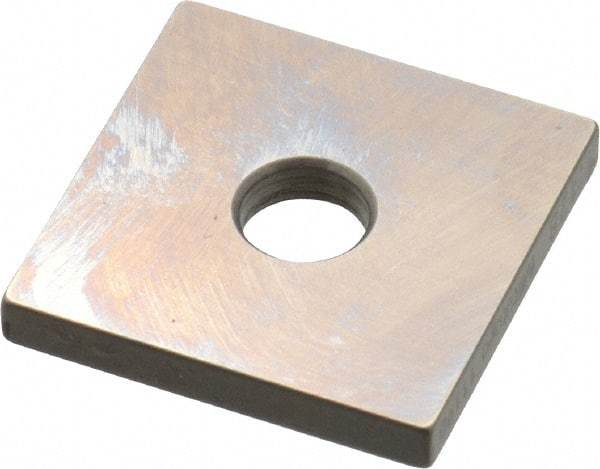 Mitutoyo - 0.128" Square Steel Gage Block - Accuracy Grade 0, Includes Certificate of Inspection - All Tool & Supply