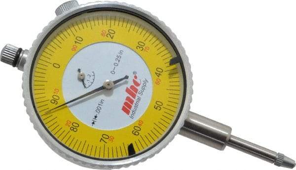 Value Collection - 1/4" Range, 0-100 Dial Reading, 0.001" Graduation Dial Drop Indicator - 2-9/32" Dial, Revolution Counter - All Tool & Supply