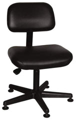 Bevco - Pneumatic Height Adjustable Chair - Vinyl Seat, Black - All Tool & Supply