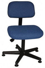 Bevco - Pneumatic Height Adjustable Chair - Cloth Seat, Navy Blue - All Tool & Supply