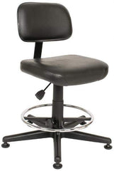 Bevco - Pneumatic Height Adjustable Chair - Vinyl Seat, Black - All Tool & Supply