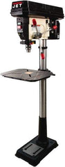 Jet - 16-1/2" Swing, Variable Speed Pulley Drill Press - Variable Speed, 3/4 hp, Single Phase - All Tool & Supply