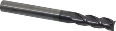 Accupro - 5/8", 2" LOC, 5/8" Shank Diam, 6" OAL, 3 Flute, Solid Carbide Square End Mill - Single End, AlTiN Finish, Spiral Flute, 40° Helix, Centercutting, Right Hand Cut, Right Hand Flute - All Tool & Supply