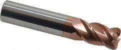 Accupro - 3/8", 4 Flute, Single End, Solid Carbide, 0.06" Corner Radius End Mill - 2" OAL, 40° Helix, Right Hand Flute, 5/8" LOC, Right Hand Cut - All Tool & Supply