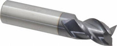 Accupro - 5/8", 7/8" LOC, 5/8" Shank Diam, 3" OAL, 3 Flute, Solid Carbide Square End Mill - Single End, AlTiN Finish, Spiral Flute, 40° Helix, Centercutting, Right Hand Cut, Right Hand Flute - All Tool & Supply