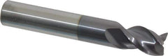 Accupro - 7/16", 3 Flute, Single End, Solid Carbide, 0.02" Corner Radius End Mill - 2-3/4" OAL, 40° Helix, Right Hand Flute, 9/16" LOC, Right Hand Cut - All Tool & Supply